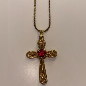 14kt Gold Filled Vintage Cross Necklace